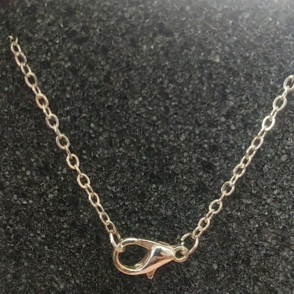 Dog Paw Charm Bracelet new in box. Silvertone, 6" - lobster claw closure purple - Picture 2 of 2